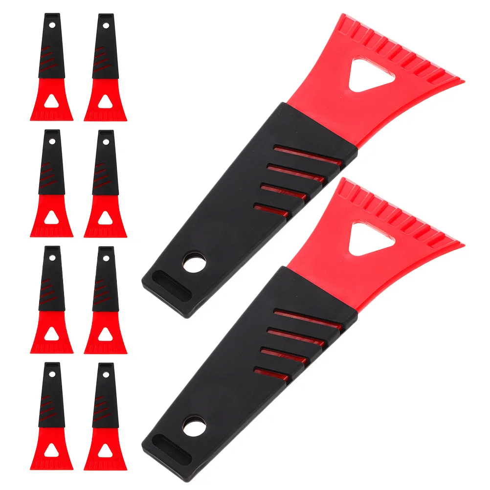 

10Pcs Mini Car Ice Scraper Portable Lightweight Plastic Scraper Frost Snow Removal Tool Window Screen Non-Scratch Winter