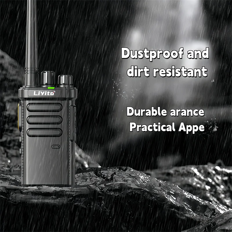 4 Pack Mini Walkie Talkies Rechargeable Long Range VOX Handheld Two Way Radio for Restaurant Cafe Hotel Bar Service Staff Team