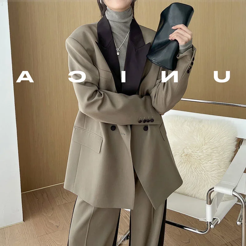 High-end Designer Office Lady Blazer Set Women\'s 2023 New Trend Fashion Temperament Female Suit Two Piece Female