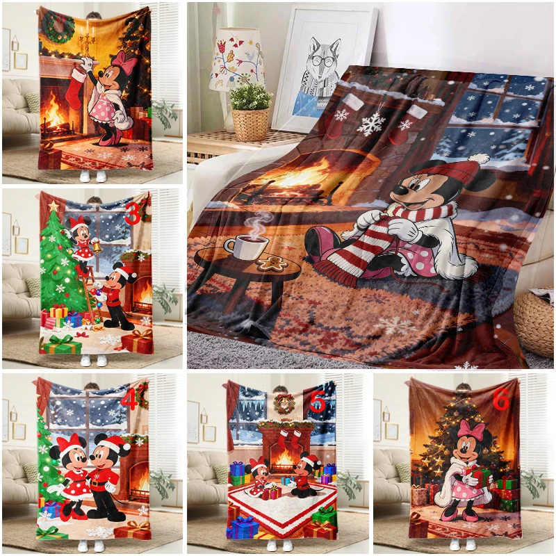 

Disney Minnie Mouse Knit Blanket Flannel Throw Warm Sofa Bed Cover for Kids Adults Gift