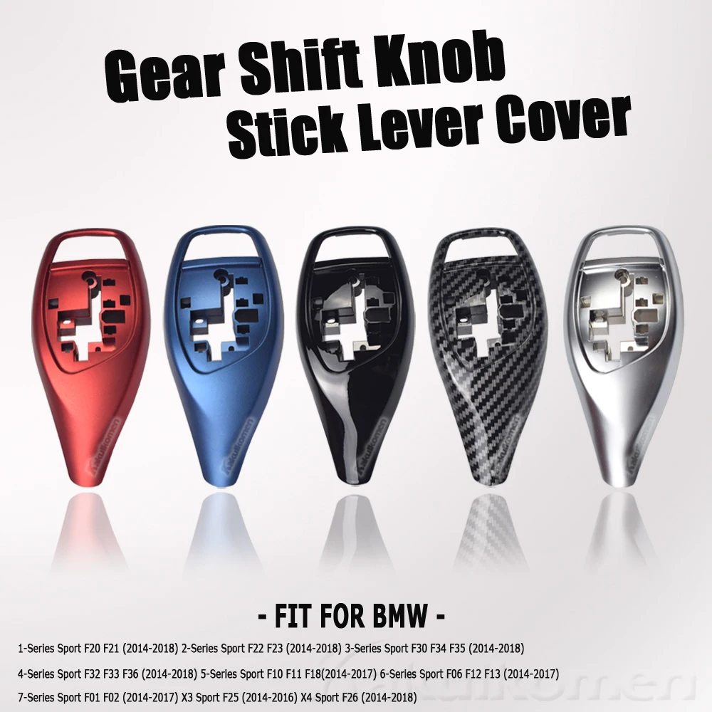 LHD RHD Carbon Fiber Gear Shift Lever Knob Cover For BMW M Sport F20 F22 F30 F35 F32 F36 F10 F18 F07 F06 F01 F02 X3 X4 F25 F26
