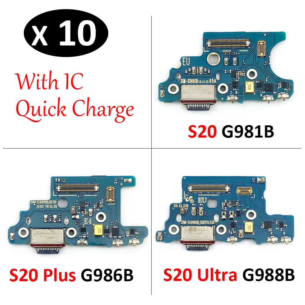 

10Pcs/Lot, USB Charging Port Dock Charger Plug Connector Board Flex Cable For Samsung S20 Plus Ultra G986B G988B G981B