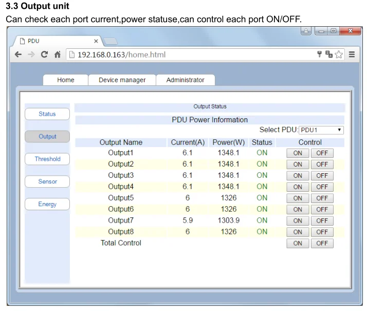 Hochwertiges LCD-Messgerät PDU, geschaltete PDU-Stromverteilungseinheit im Rack
