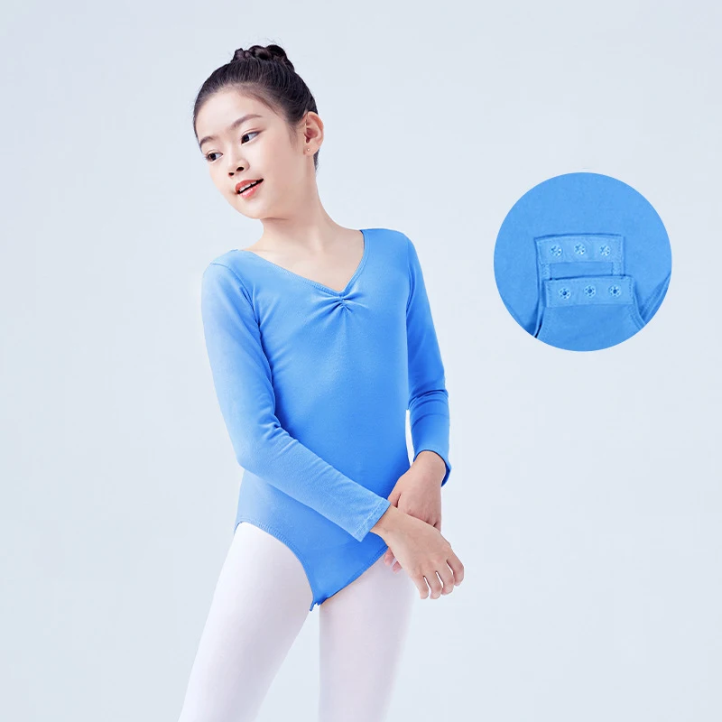 بدلة باليه بأكمام طويلة لممارسة الرقص الاحترافية للأطفال البنات من أجل أزياء أداء الدرجات