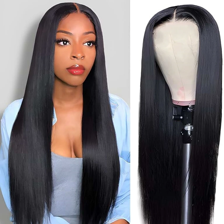 Vietnamese 5X5 HD Glueless Straight Wigs 200% Density Bone Straight Hair Lace Frontal Wig Ready To Wear Wigs 100% Raw Human Hair