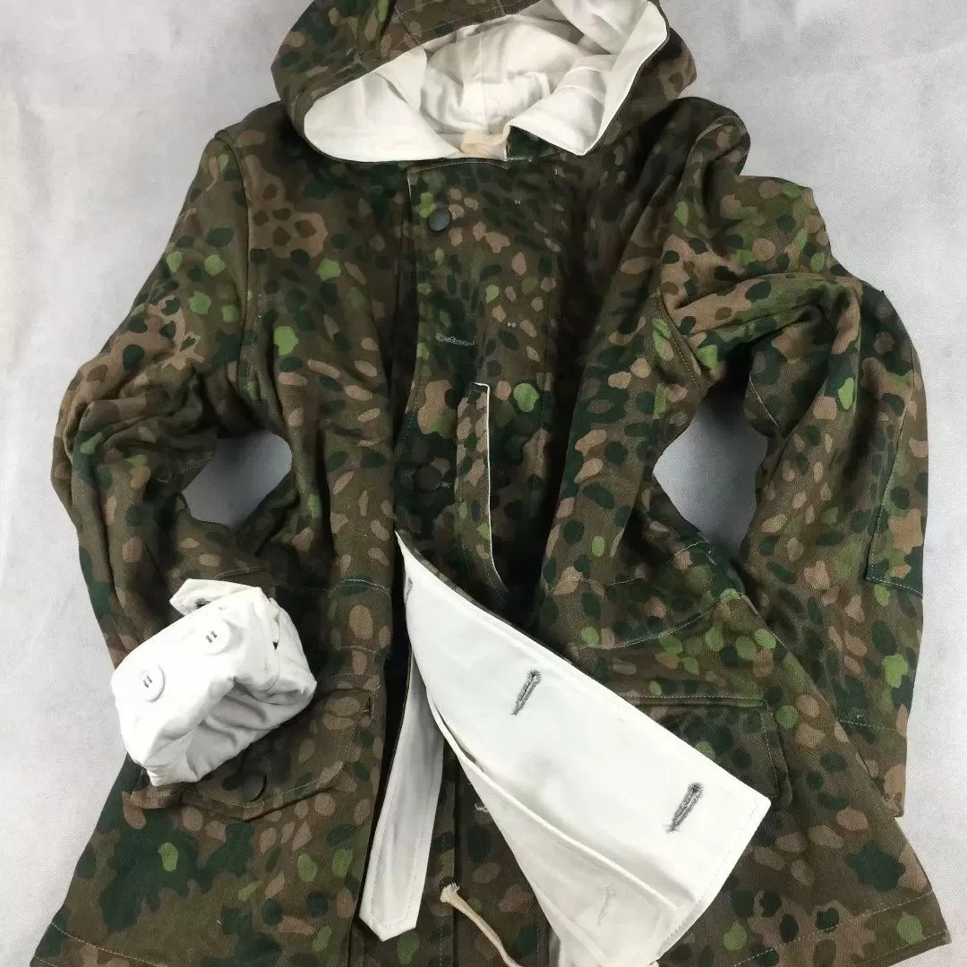 DOT44 Pea Camouflage Reversible Cotton Padded Jacket Outdoor Hunting Warm Clothes