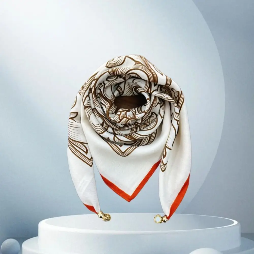 

Атласный женский квадратный шарф в винтажном стиле, мягкий элегантный шарф для защиты шеи, простой шелковый шарф для женщин