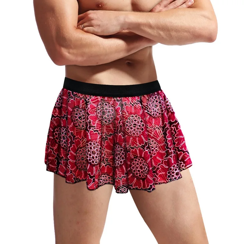 Unisex Pleated Mini Skirt with Elastic Waist