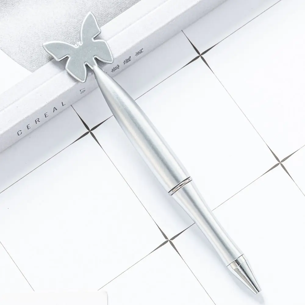 Writing Supplies Cartoon Butterfly Plastic Pen Cute Unique Ballpoint Pen Black Ink Multifunction Signature Pen Student