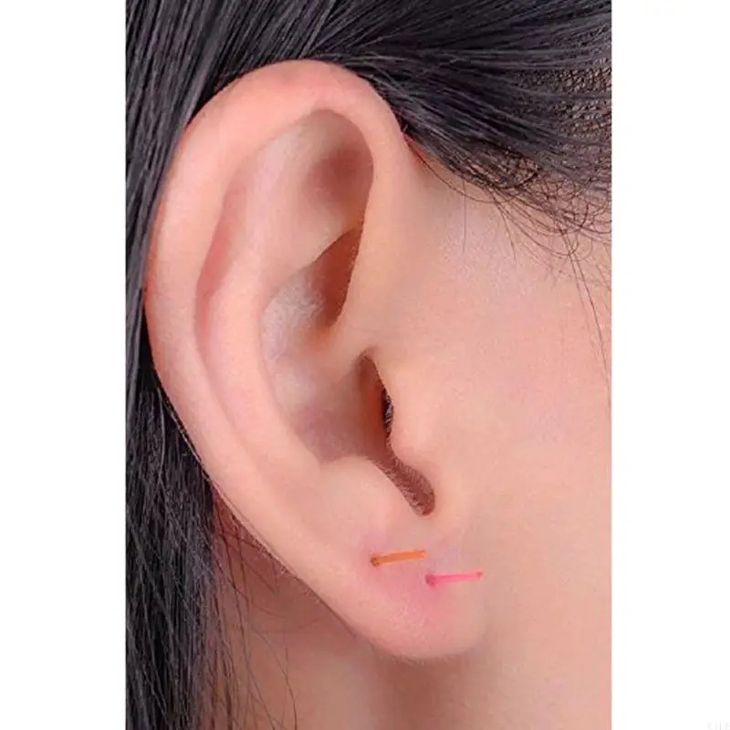 C1Fe 250pcs/Lô thời trang đen trắng rõ ràng bằng bằng nhựa Ear