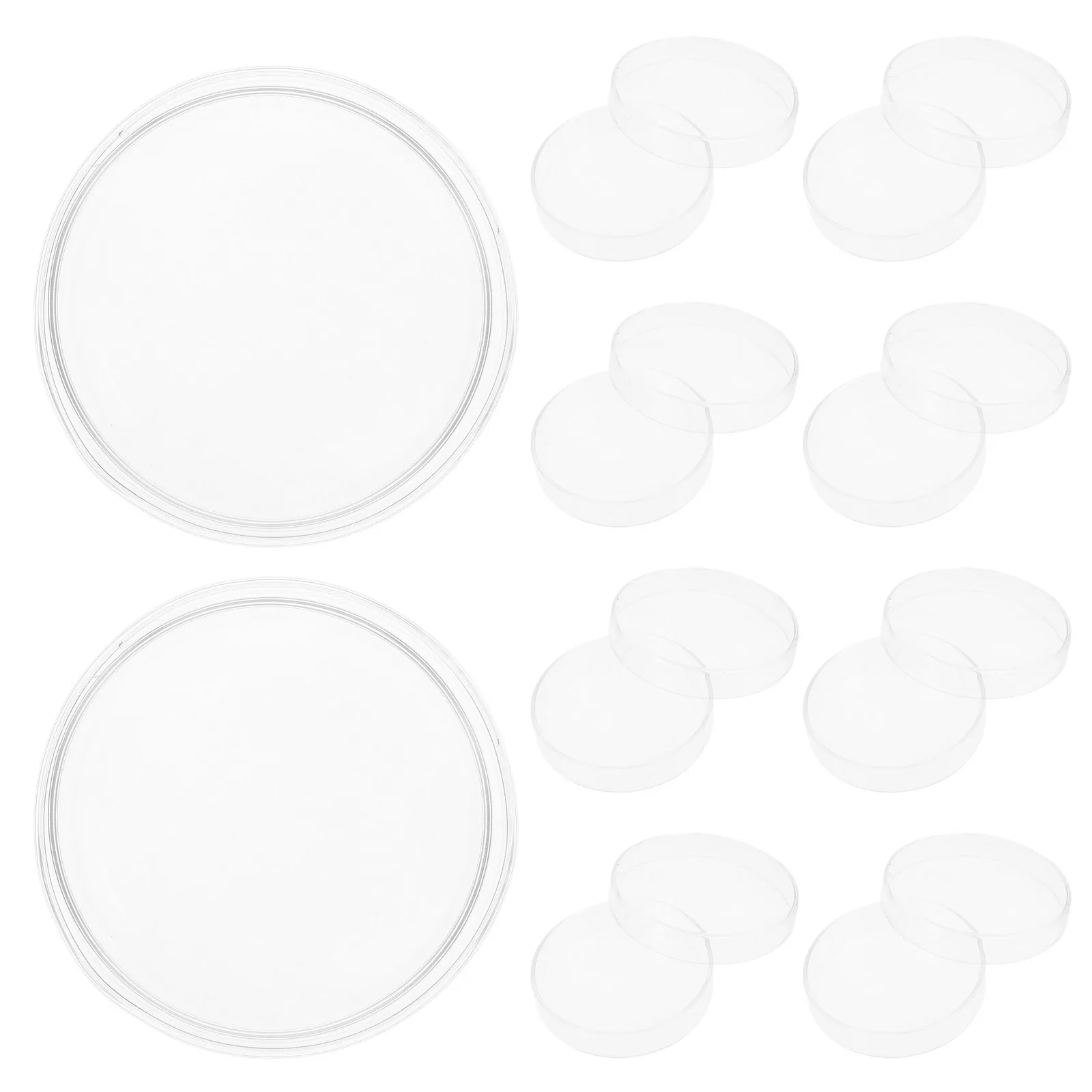 

10Pcs 90mm Glass Petri Dishes Reusable Laboratory Culture Plates High Transparency Microscopic Experiment Tool