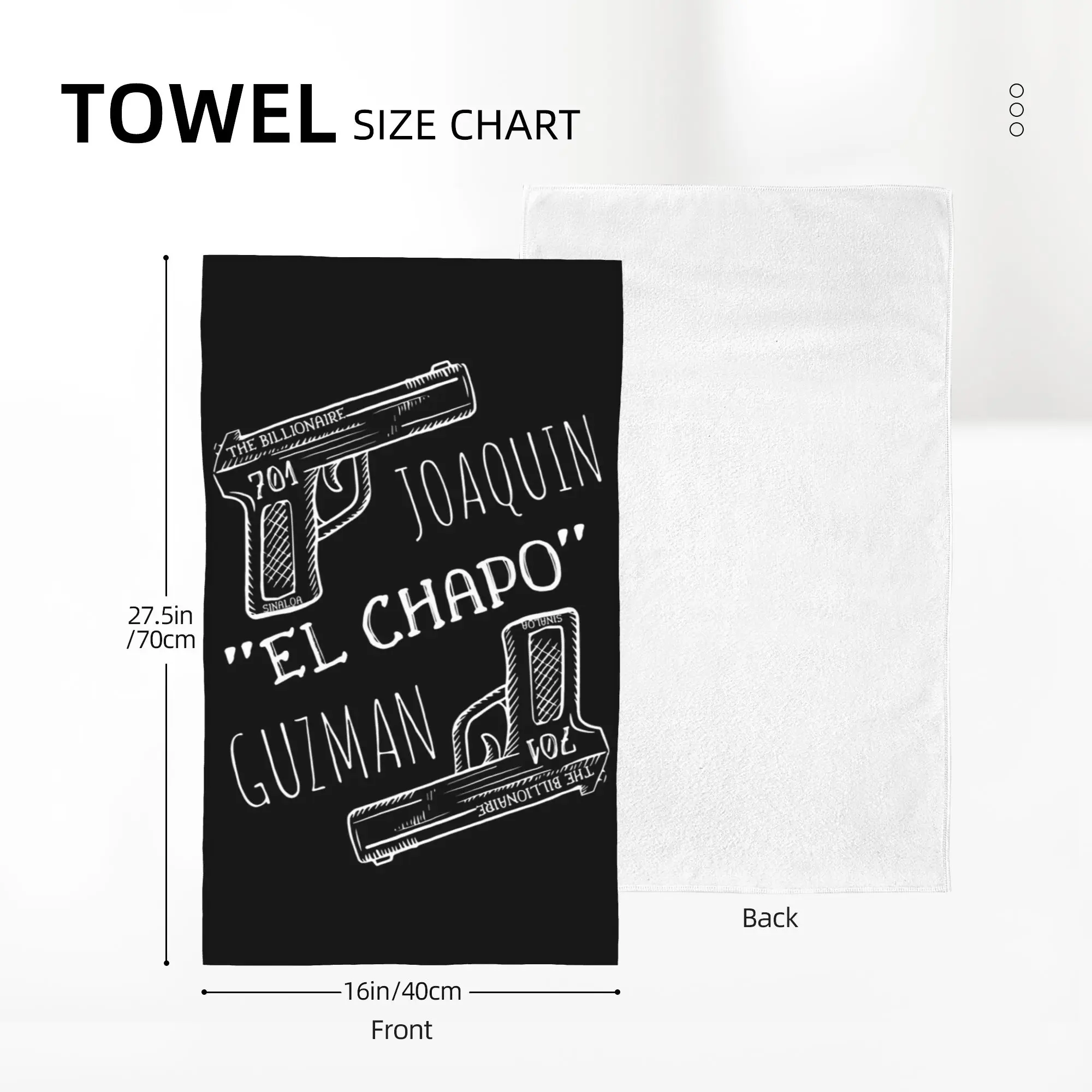 Custom Joaquin El Chapo - Guzman Narcos Crime TV Pablo Escobar Soft Face Towel Quick Dry Pool Bath Cotton Towels Absorbent