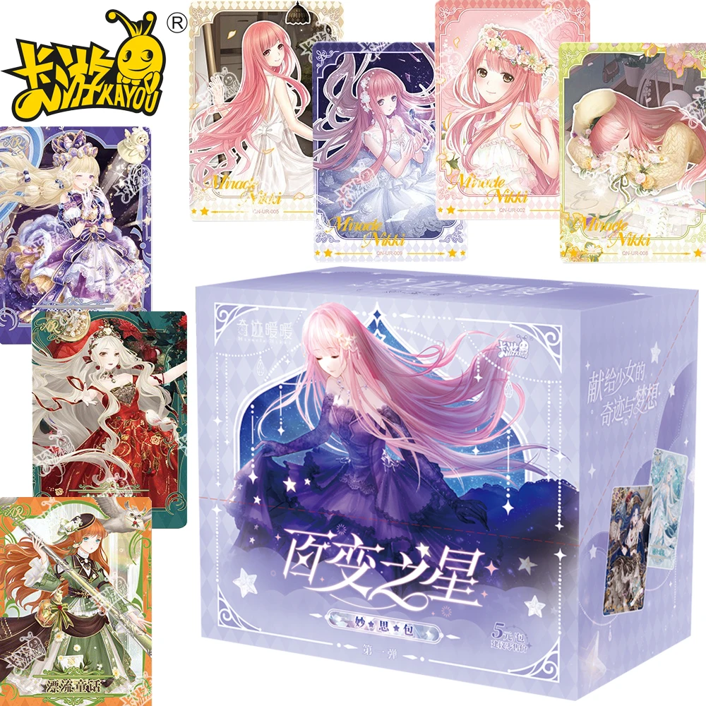

Original KAYOU Miracle Nikki Collection Cards Cute Beautiful Girl Game Elegant Gorgeous Fashionable Dress Cards Fans Love Gifts