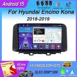 Android 15 Navigation GPS for Hyundai Encino Kona 2018 2019 Car Radio Multimedia Player 5G WiFi Auto Carplay Stereo Head Unit