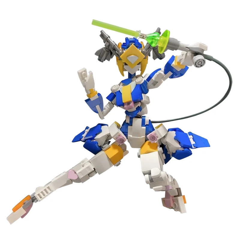 

Angela Singer Mecha Girl MOC Building Blocks, шарнирная аниме-фигурка с подвижными шарнирами, Poseable Idol для фанатов