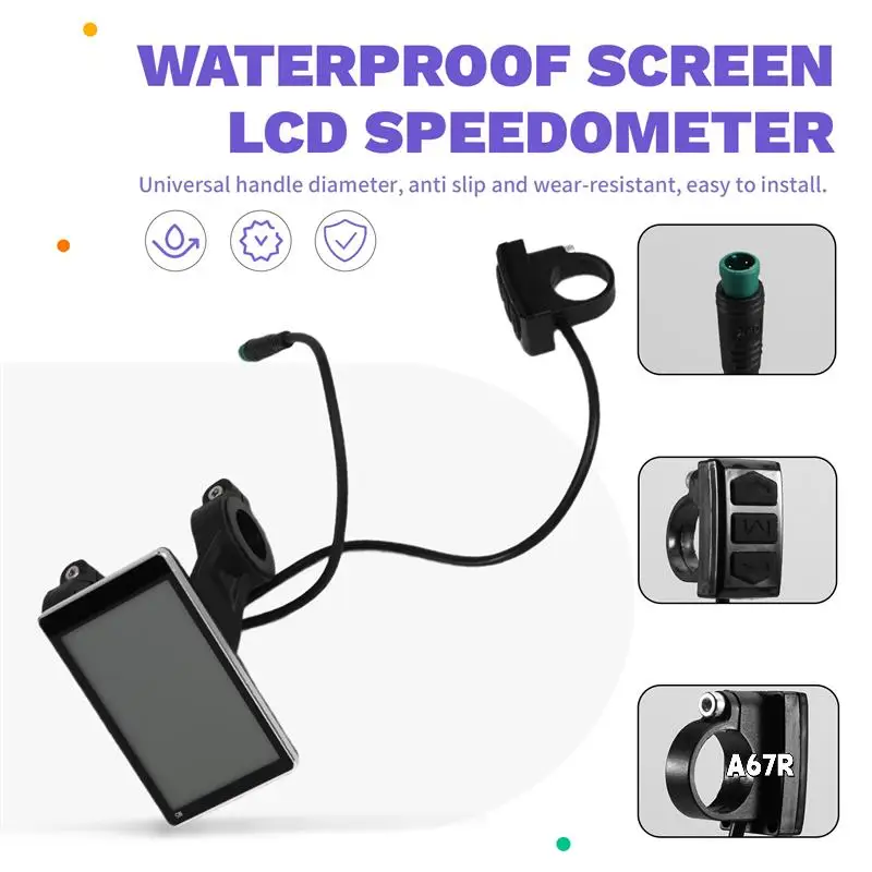 

Fatbike Accessoires Dispaly Version Waterproof Screen LCD Speed Meter For Fatbike OUXI V8 M5 Scooter Parts