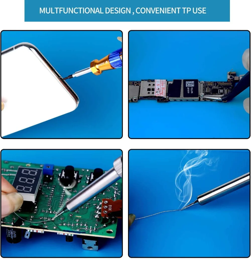 Tappetino per stazione di saldatura tappetino da lavoro in Silicone resistente al calore tappetino magnetico antistatico da 932 ° f per la riparazione dell'orologio del Laptop del telefono elettronico