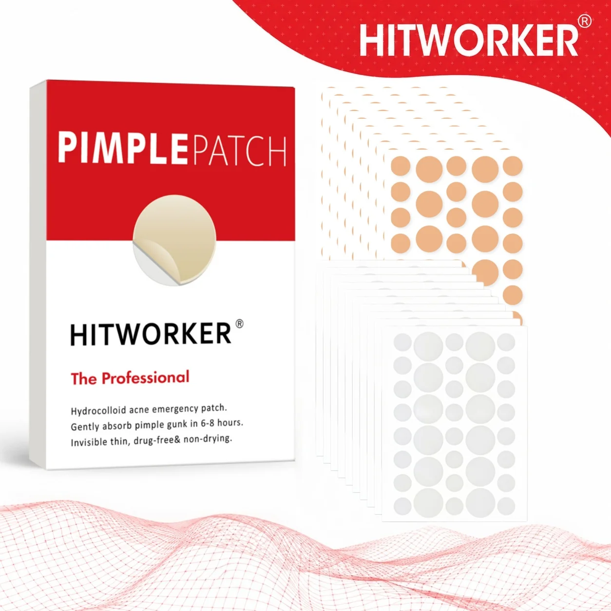 Hydrocolloid Acne Patches 720 Patch — High-quality invisible acne patches/skin-toned concealer. Cleanses pores, covers blemishes