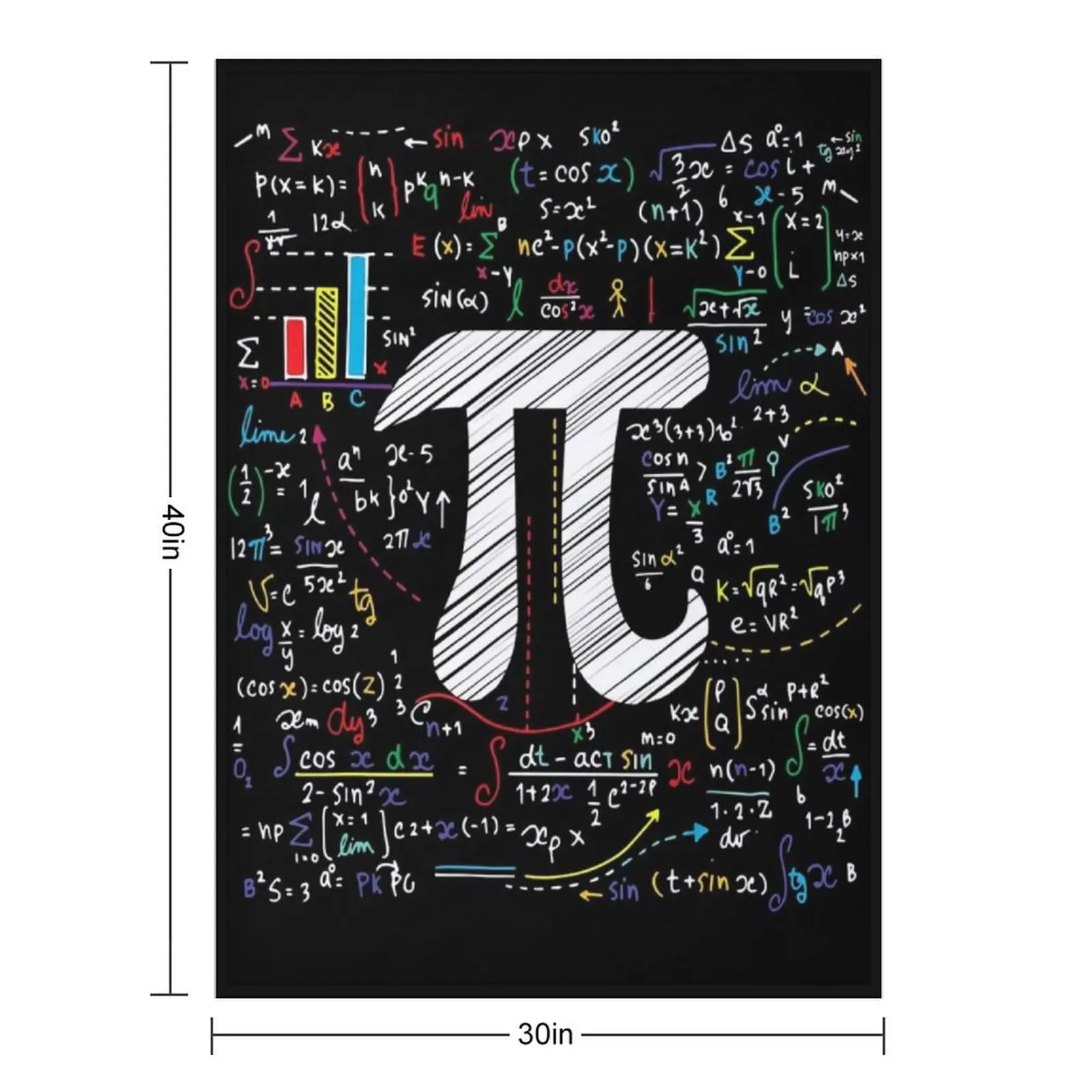 Pi Day Math Equation Math Teacher Student Geek Gifts Throw Blanket Thin Soft Weighted sofa bed Blankets