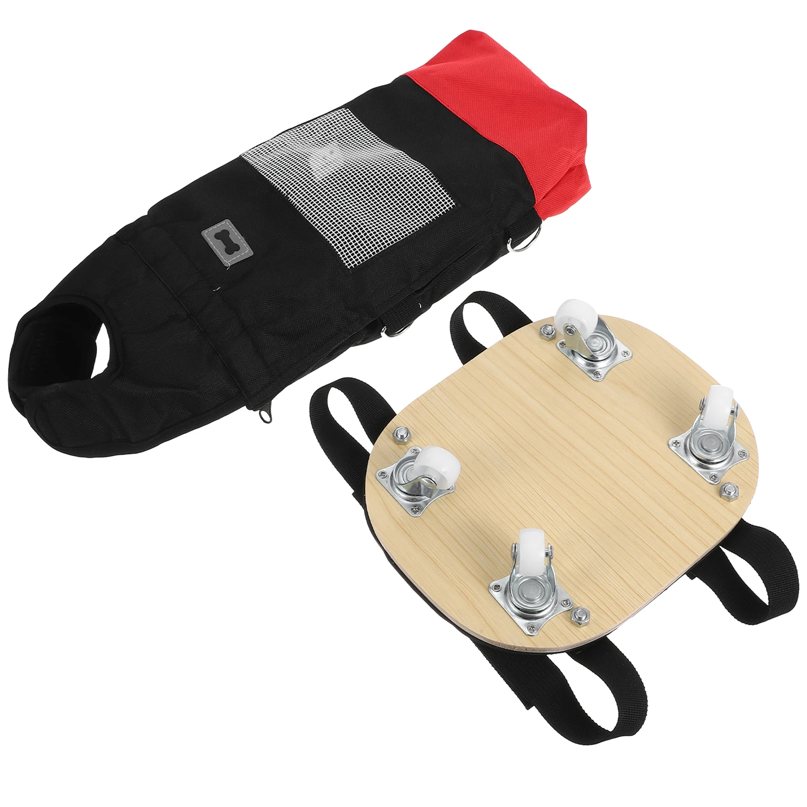 

Paralyzed Pet Drag Durable Wood Construction Adjustable Size Dog Walking Aid Pets Protection Bag Disabled Dog Mobility Solution
