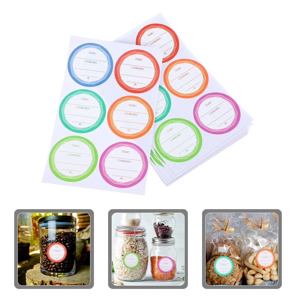 

10 Sheets Removable Waterproof Oil-Resistant Date Labels for Jars Canning Containers Pantry Organization Writing Label Stickers