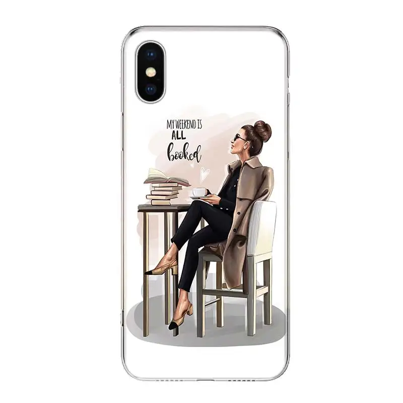 Girl Boss Pink Women Coffee Phone Case Cover For iPhone 11 12 13 Mini 14 15 Plus 16 Pro Max 17 Air 7 8 + SE Art Customized Funda