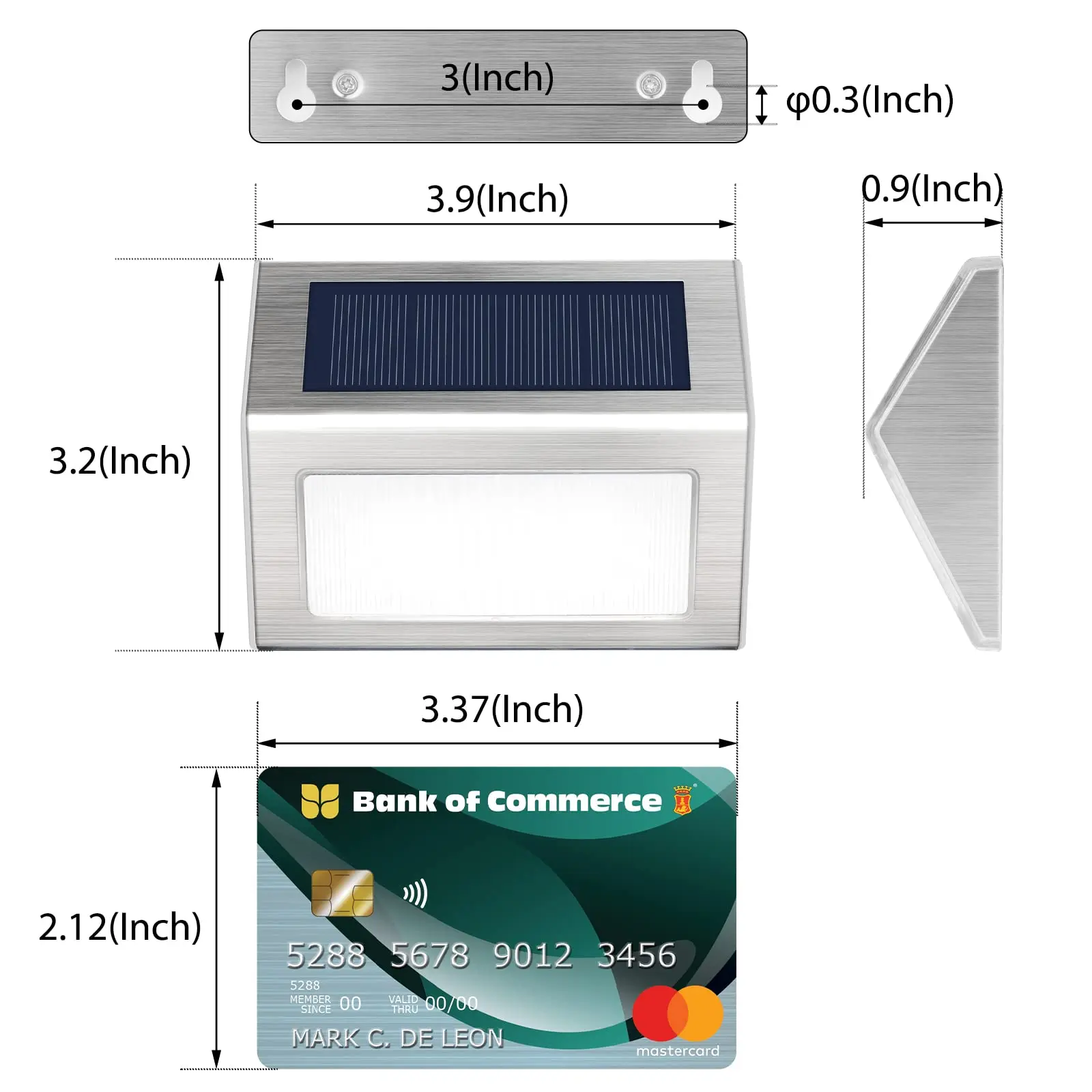 Imagem -06 - Impermeável Solar Led Lights Luzes ao ar Livre do Jardim Decor Deck Pátio do Quintal e Deck Pacote de Aço Inoxidável