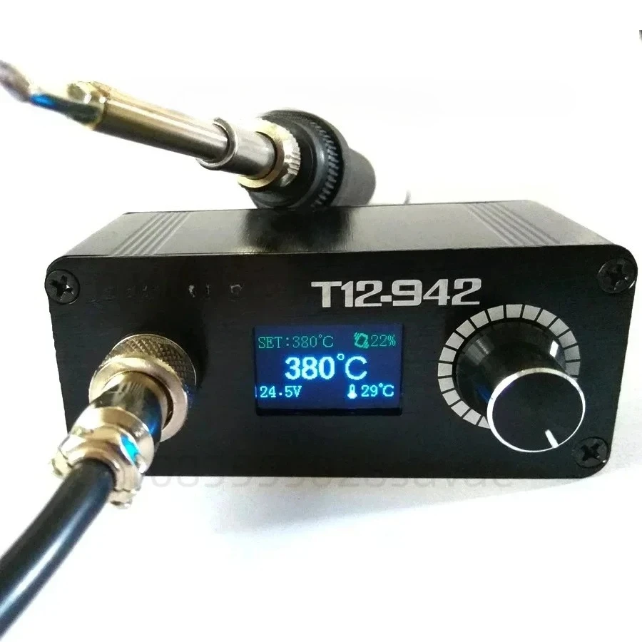 MINI T12 STC OLED Digital Soldering Station 942 Electronic Soder Iron with 9501 Handle Power Adpater 24V3A Welding Tools