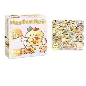 60 Buah Stiker Sanrio Hello Kitty Kuromi Cinnamoroll Pochacco untuk Anak Perempuan DIY Buku Harian Ponsel Laptop Stiker Sanrio Kartun Lucu 12 stiker ipad penjualan terbaik - №