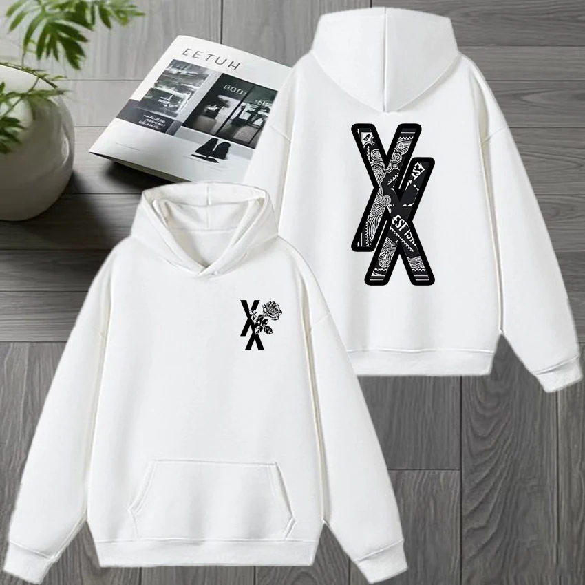 

Hot Rapper MGK Tour 2025 Double Sided printed Hoodie Men women vintage hip hop streetwear Unisex Fleece Casual Winter pullover