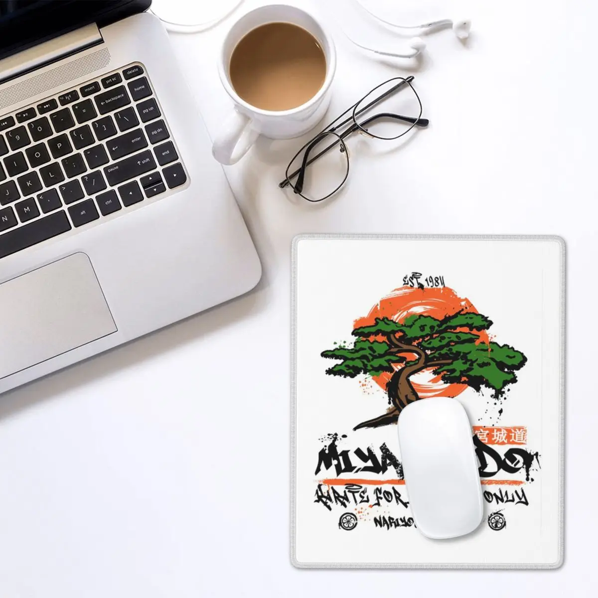 Miyagi Do Karate Mouse Pad Gamer PC Laptop Mats Keyboard Carpet Computer Gaming Office Accessories Desk Mat 7x9 in 22x18 cm