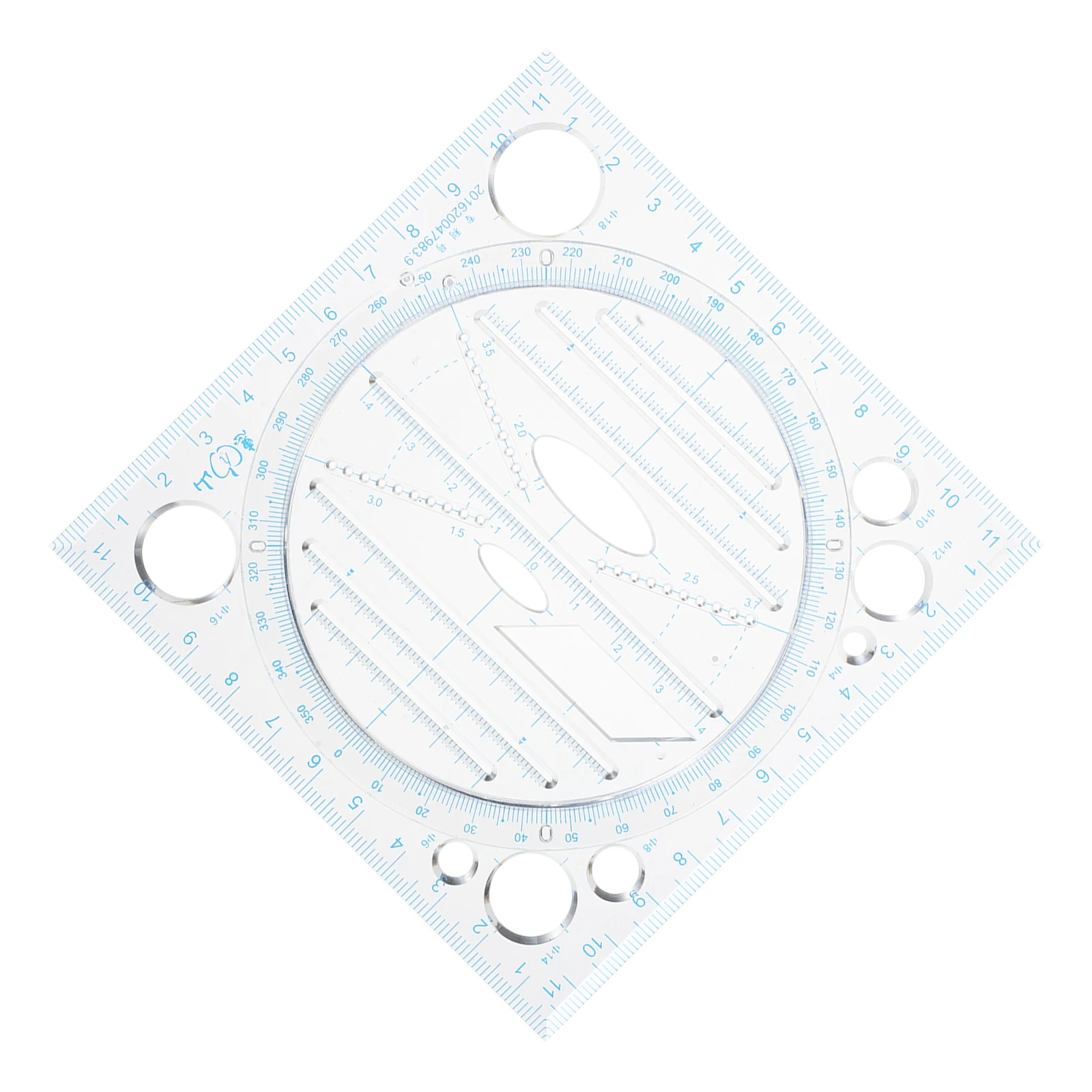 Drawing Ruler Circle Template for Drafting Angle Measuring Mold Templates Architecture Plastic Office Tools