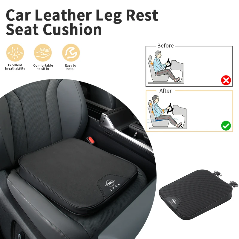 Car Seat Cushion Leather Booster Mat Seat Protector Cover Accessories For Opel Astra Insignia Corsa Zafira Meriva Mokka Vivaro