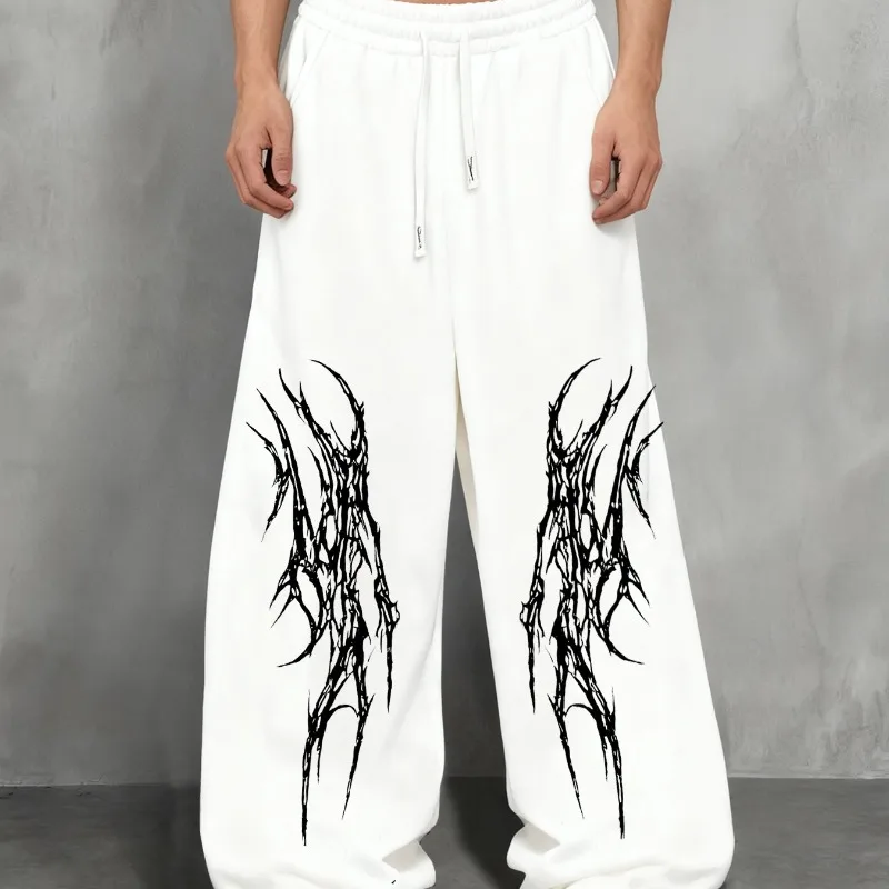 American Street Pantalones deportivos de estilo oscuro Pantalones casuales para hombres con forro polar para correr Nuevo estilo Adecuado tanto para hombres como para mujeres