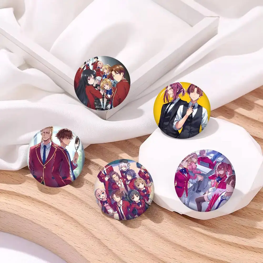 Anime Classroom Of The Elite Anime Brooches Cute Cartoon Badge Jacket Jeans Lapel Pin Gift Accessorie