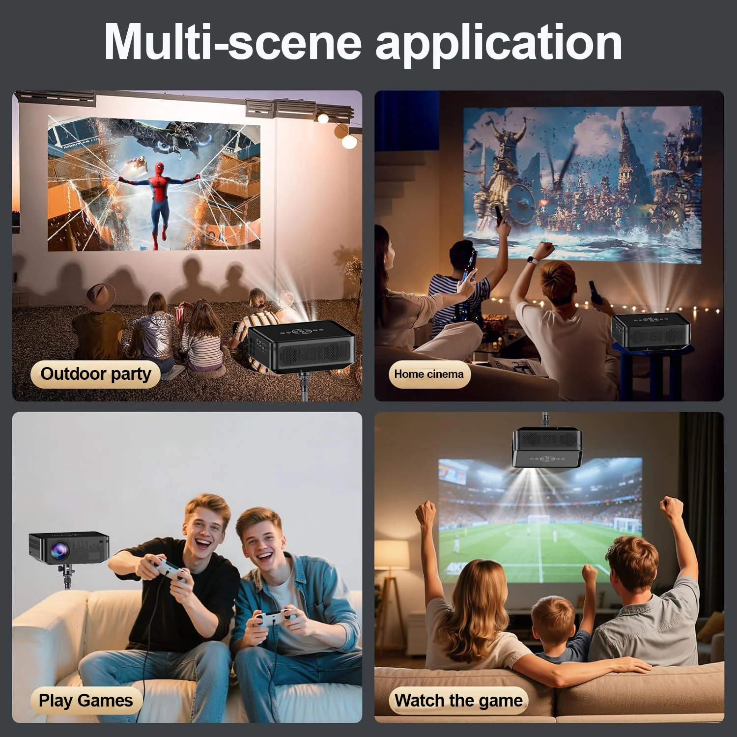 Full Hd Projector 4k Video 1080P Wifi Bluetooth Projector Connection For Smart Projector Outdoor With Android Digital Projector