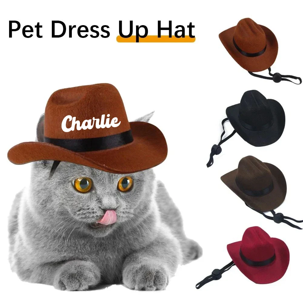

Custom Pet Cowboy Hat Clothing Dog Cat Cowboy Hats Puppy Adjustable Cap Suitable for Small Dogs Cats Birthday Party Photo Shoots