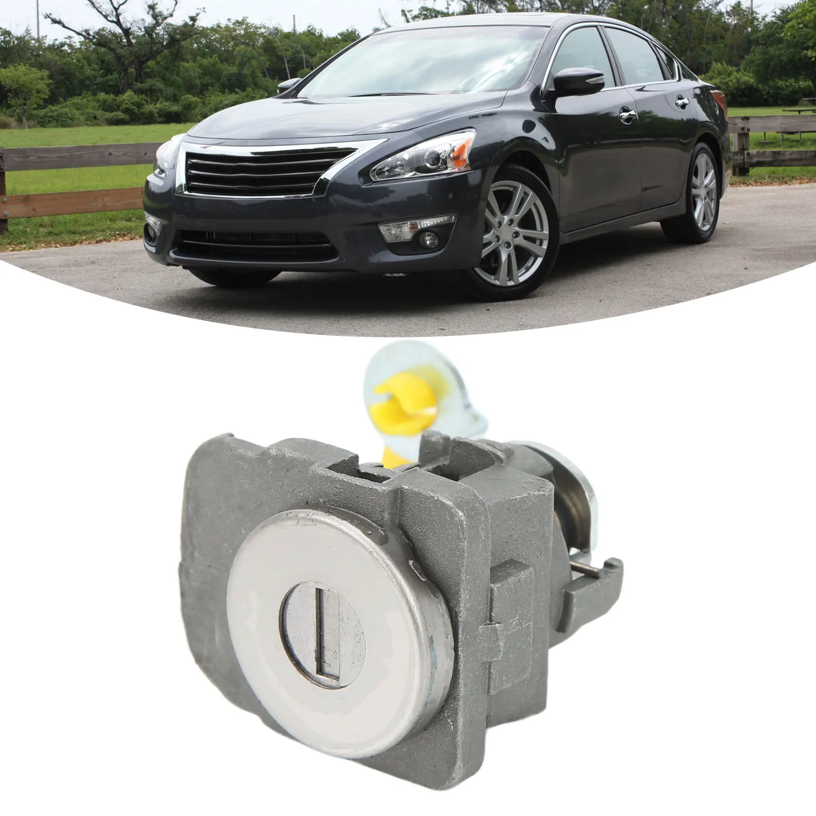 Door lock cylinder for 2013 Nis san Altima:  zinc alloy, high-precision , quality guaranteed, perfect fit, sturdy and durable.