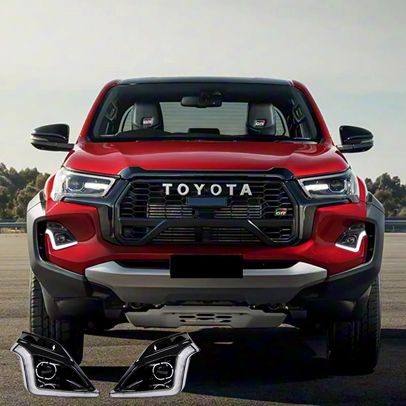 

Suitable for 2023-2026 Toyota Hilux GR Sport front fog light daytime running light front bumper light turn signal accessories