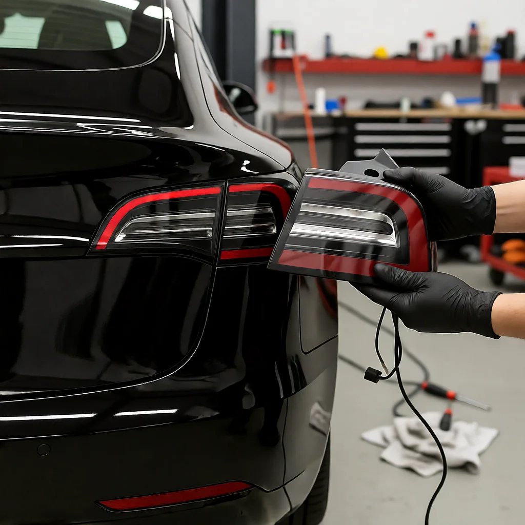 

Светодиодные задние фонари для Tesla Model 3, задний фонарь 2021-2023, внешний задний светодиодный задний фонарь, левая сторона водителя, задний фонарь, стоп-сигнал