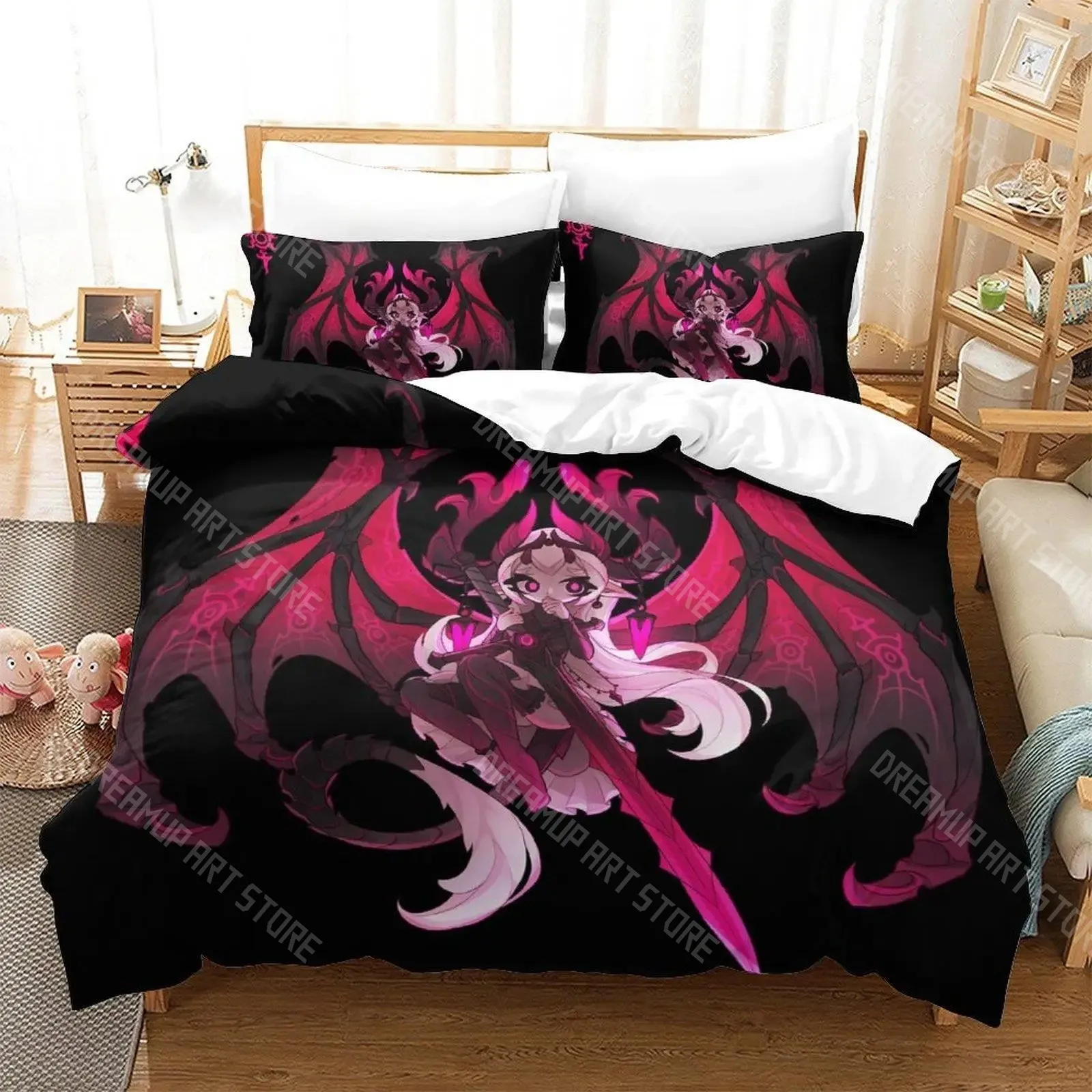 3D Printed Soulfire Demons Bedding Set for Boys Girls Duvet Cover Pillowcase Twin Queen King Full Single Double Sizes