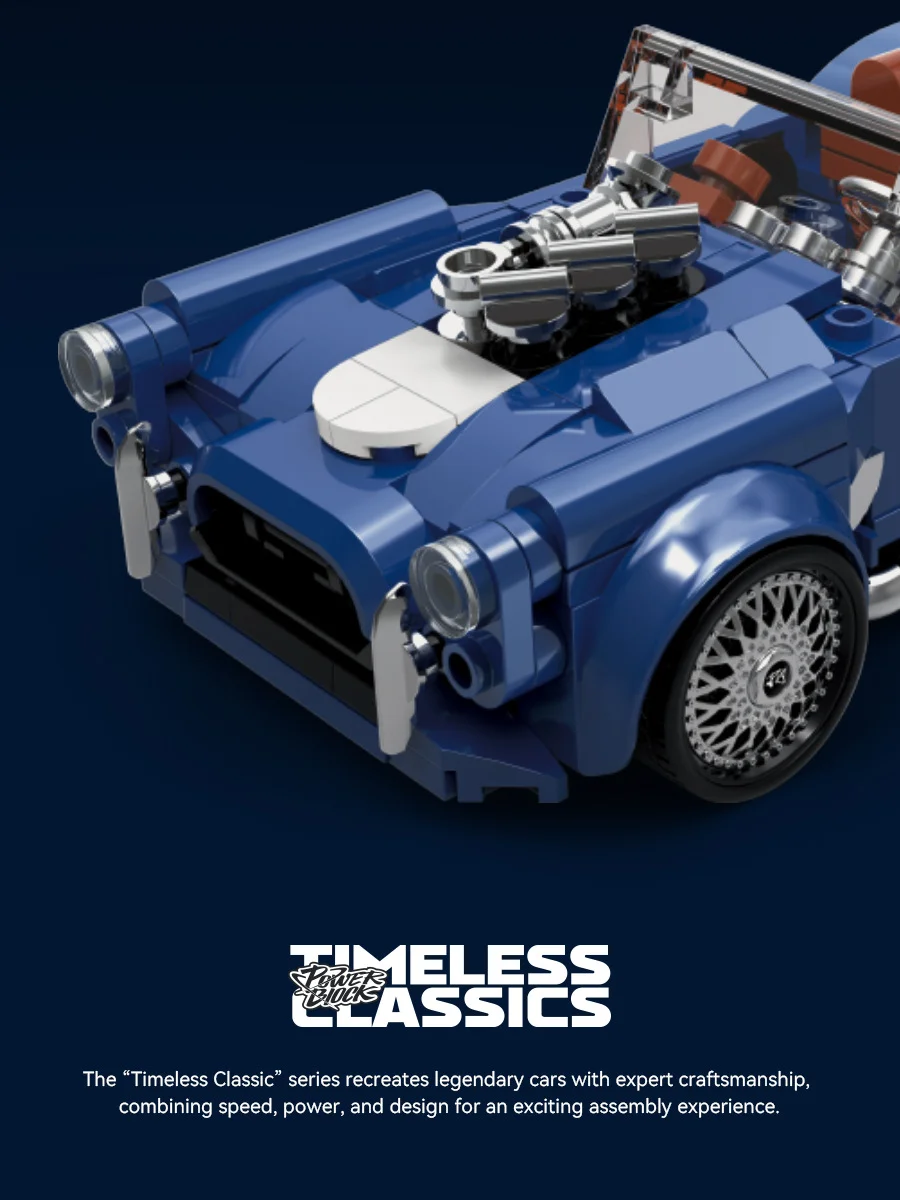 Techniczny Słynny Miasto Retro Techniczny Samochód Wyścigowy Sportowy Samochód Klocki Konstrukcyjne Kabriolet Model Zabawka dla Dzieci