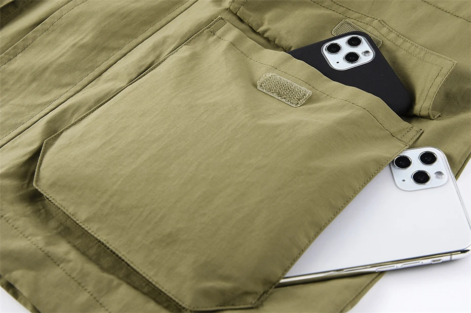 Multi-pocket Cargo Jacket Men Windbreaker Hiking Camp Jacket Coat Male Fashion Casual Hooded Coat Big Size 5XL Outdoor Outwear - Image 6