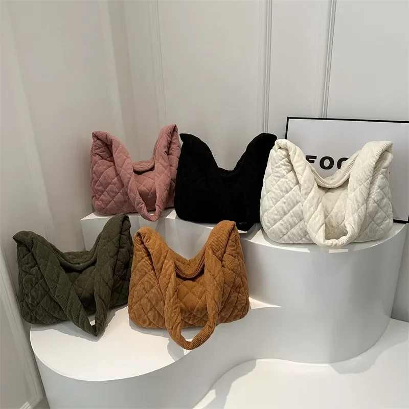 Cotton Corduroy Women Diagonal Bag Casual Women Crossbody Bag Women Shoulder Bags Purse and Handbags Bolsos De Mujer Сумка 2024