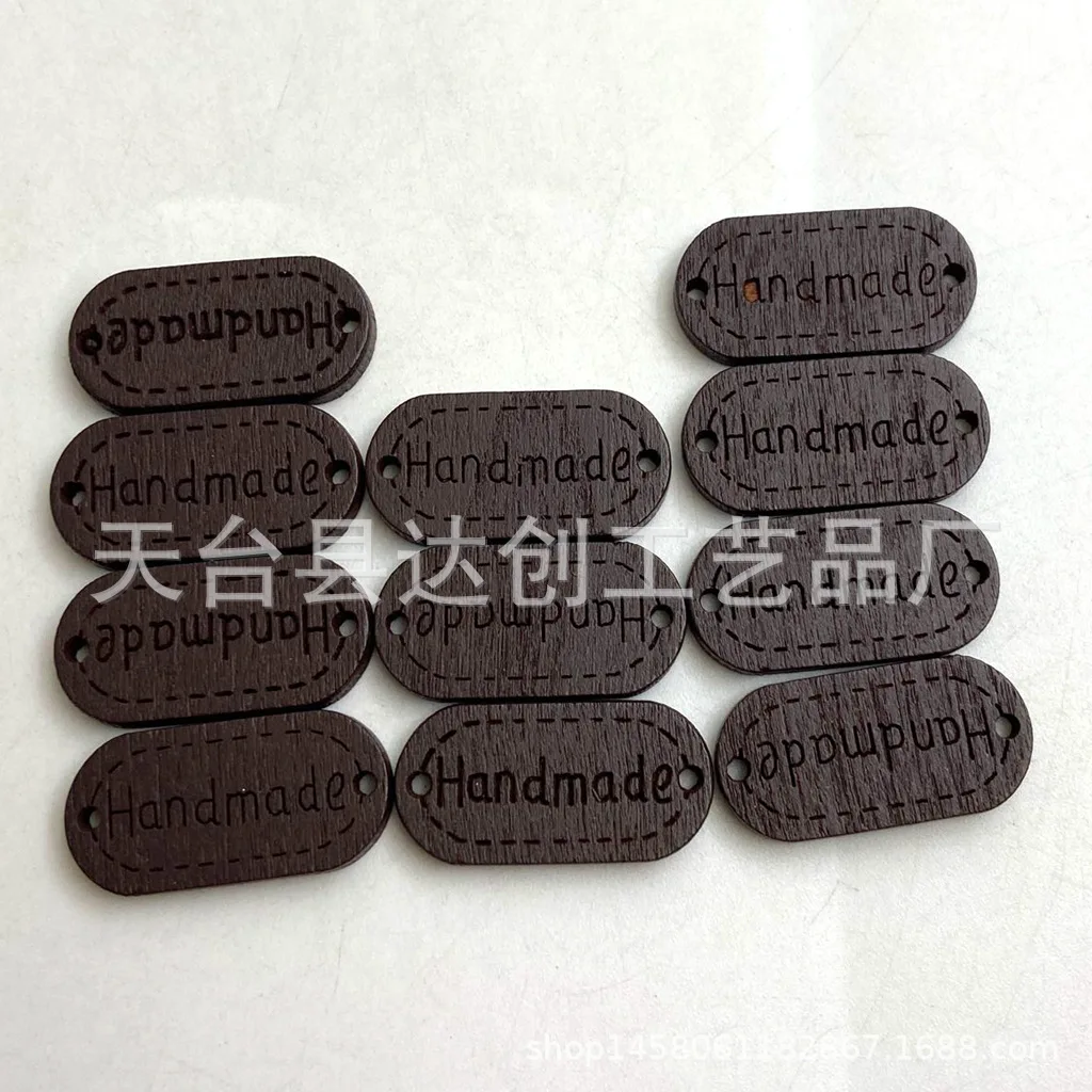 

Деревянные аксессуары ручной работы «сделай сам», 24*12 мм, овальные знаки ручной работы, 50 шт. в упаковке