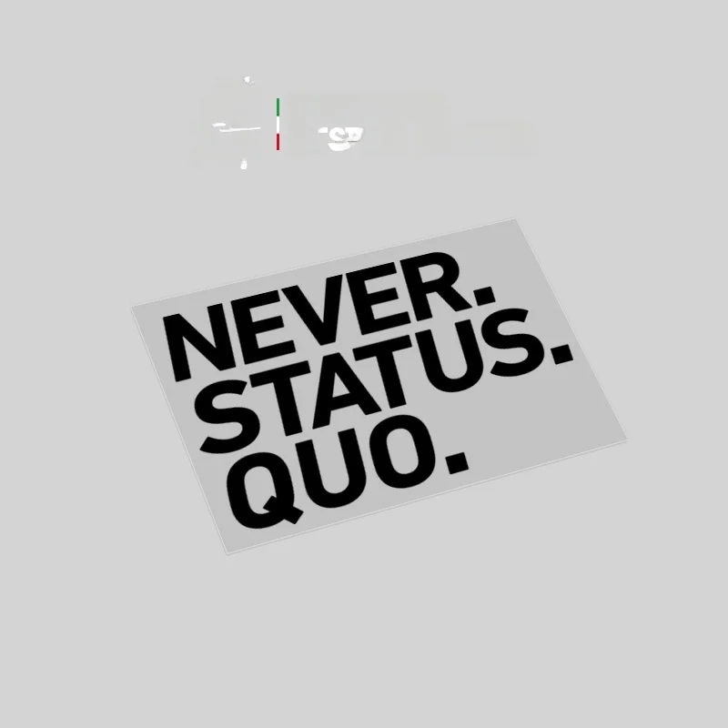 ملصق مقاوم للماء بتصميم Never Status Quo للدراجات الهوائية، ملصقات زخرفية إبداعية لاصقة، ملحقات ومعدات للدراجات