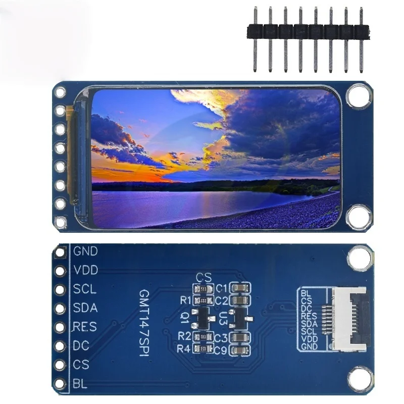 1.47 "1.47 Inch 172x320 SPI Full Color TFT HD IPS Scherm LCD LED Display Module 172*320 ST7789 Controller 3.3V SPI Interface