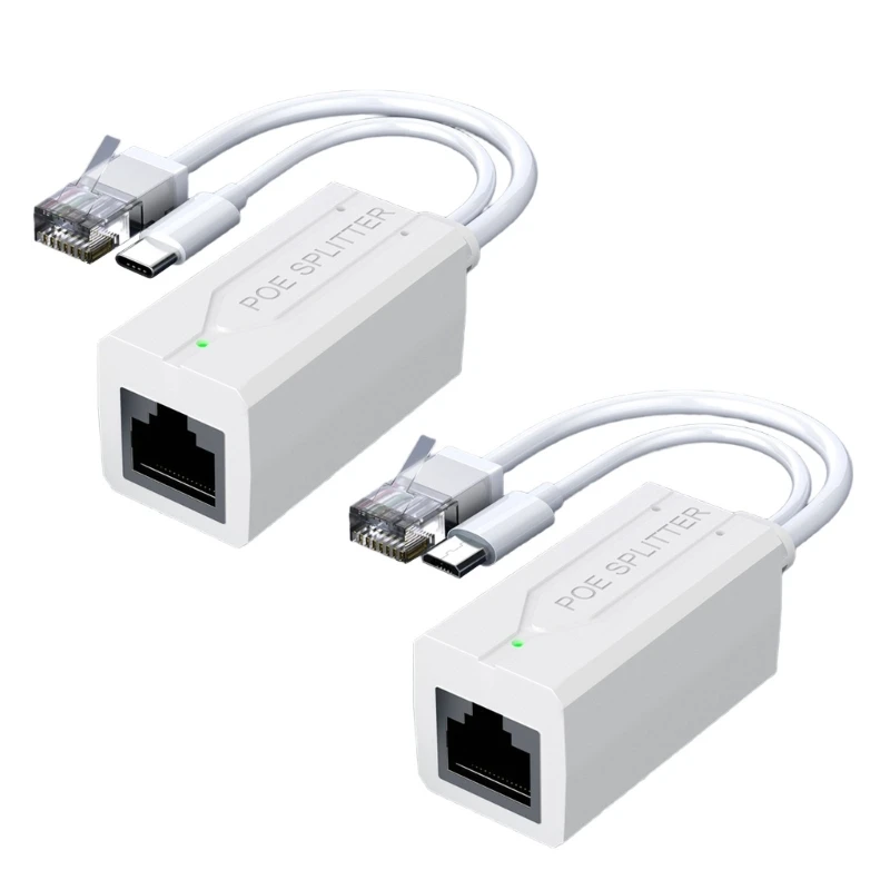 POE Splitter 48V to 5V 2.4A Micro USB tpye-C 10M/100M POE Camera Injector Power Supply for Huawei for Hikvision
