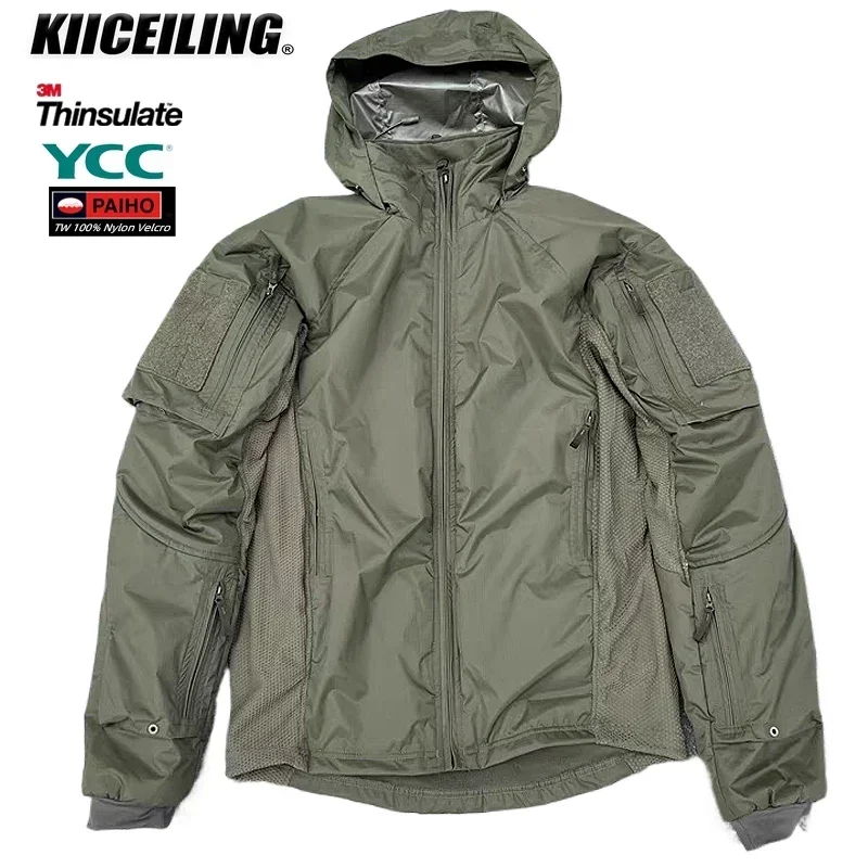 KIICEILING UF-DTG3 Hiking Hunting Tactical Jackets for Men Winter Warm Fleece Jacket Down Windproof Breathable Windbreakers Coat