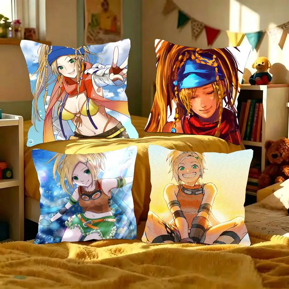 Rikku Anime F-FINAL FANTASY Pillow Case Fashion Square Pillowcase Bedroom Sofa Room Ins Decoration Leisure